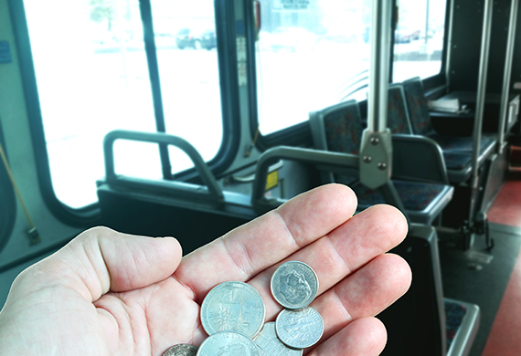 paying bus fare